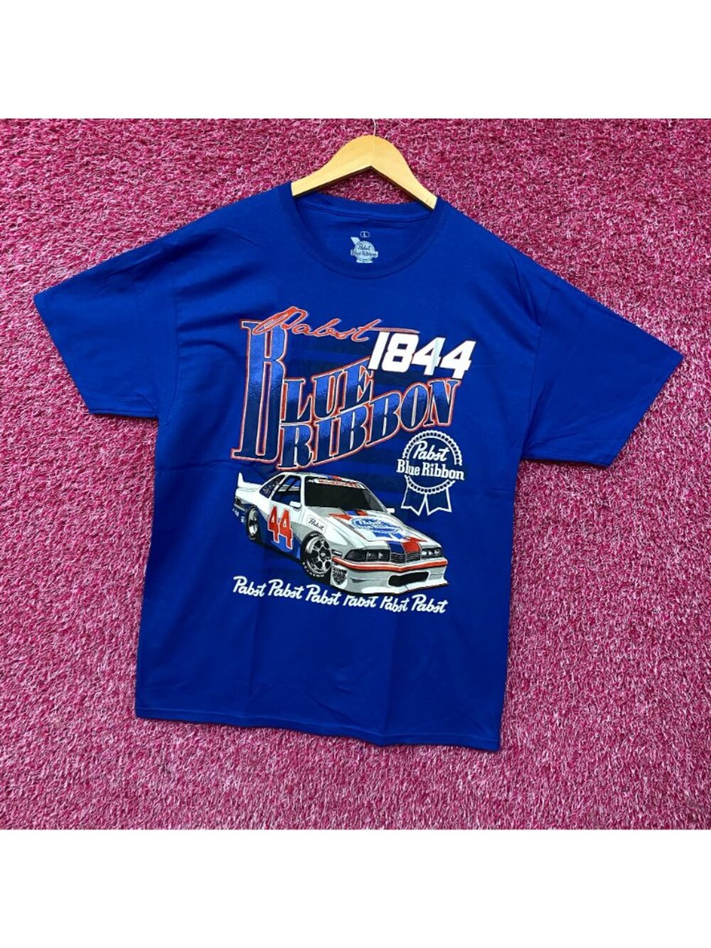 Pabst Blue Ribbon Racing 1844 Promo T-Shirt Large - Picture 3 of 4